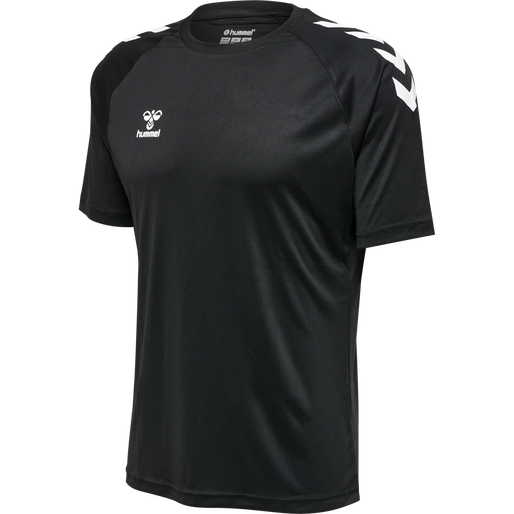 hmlCORE XK CORE POLY T-SHIRT S/S, BLACK hmlCORE XK CORE POLY T-SHIRT S/S, BLACK, packshot