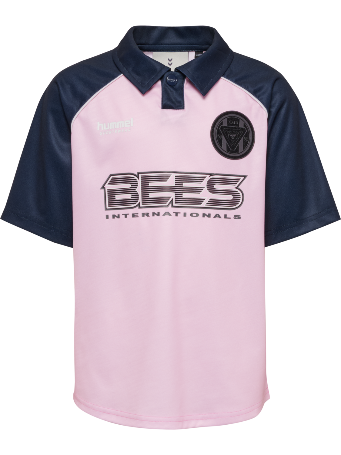 hmlJR LOOSE TIGER SOCCER JERSEY S/S, ROSEATE SPOONBILL, packshot