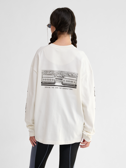 hmlLOOSE T-SHIRT L/S SW STADIUM, TOFU, model