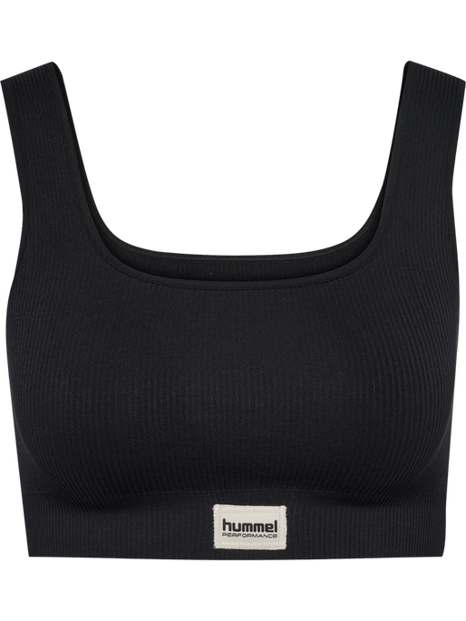 hmlPULSE SEAMLESS RIB BRA, BLACK, packshot