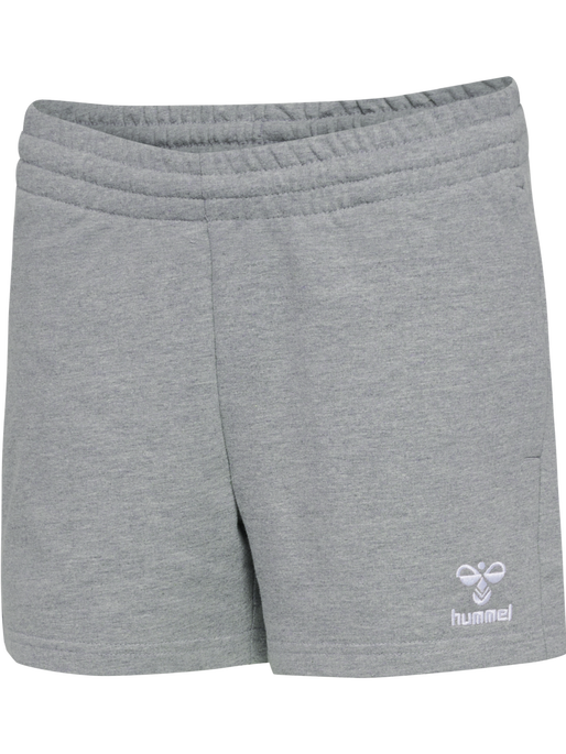 hmlGO 2.0 SWEATSHORTS KIDS, GREY MELANGE, packshot