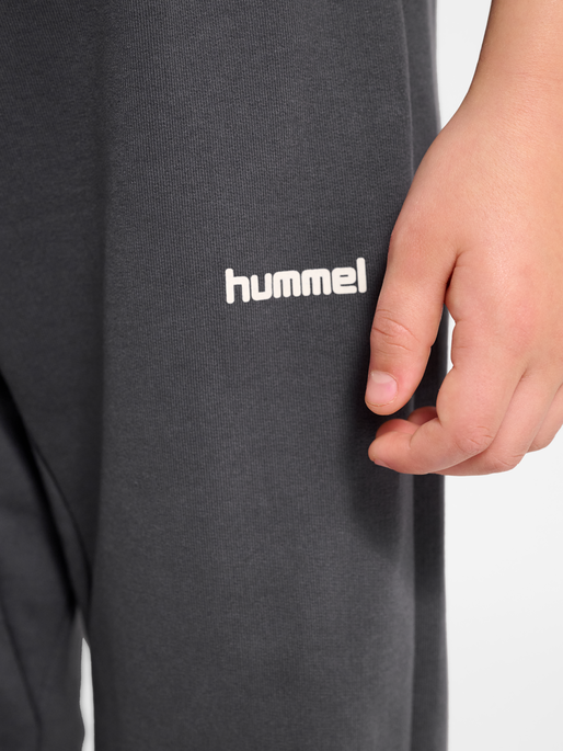 hmlJR REGULAR ADJ WAIST PANTS, EBONY, model