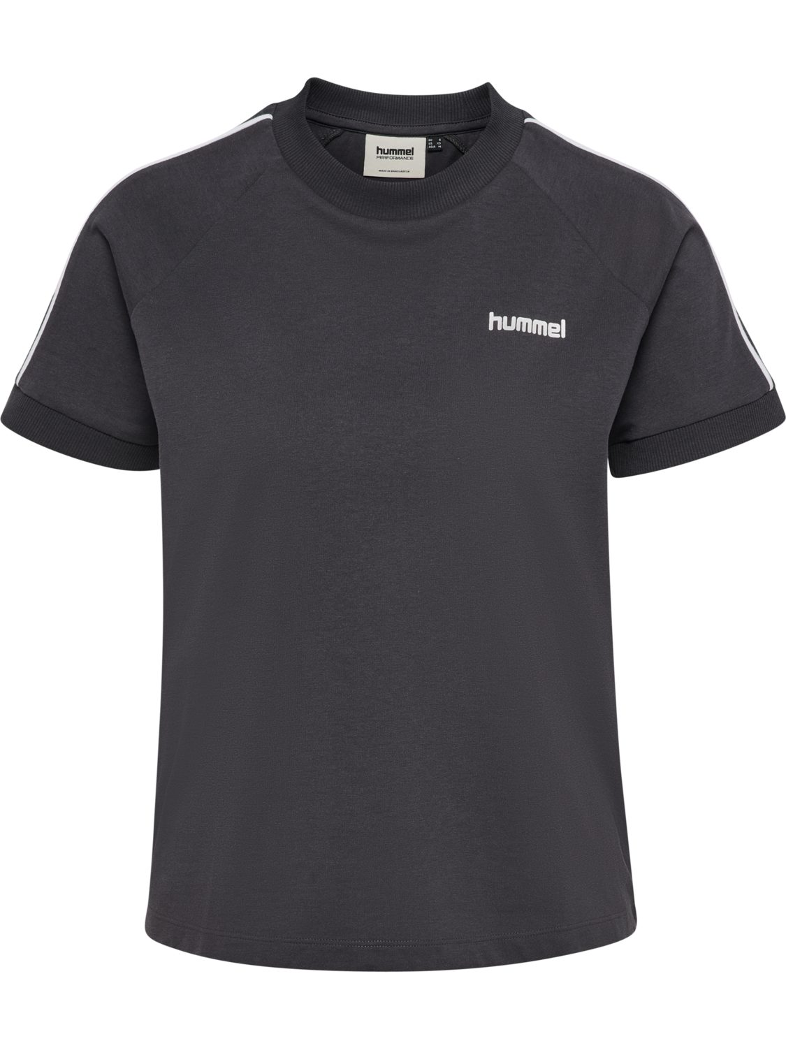 hmlPULSE PIPING W T-SHIRT S/S, EBONY, packshot