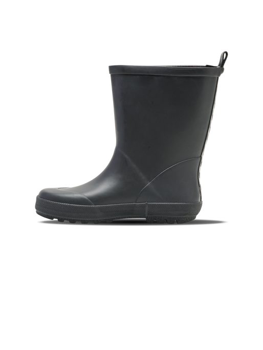 All black rain top boots
