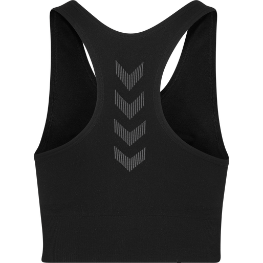 HUMMEL FIRST SEAMLESS BRA WOMAN, BLACK HUMMEL FIRST SEAMLESS BRA WOMAN, BLACK, packshot