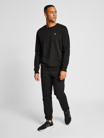 hmlIC FRED SWEATSHIRT, BLACK, model