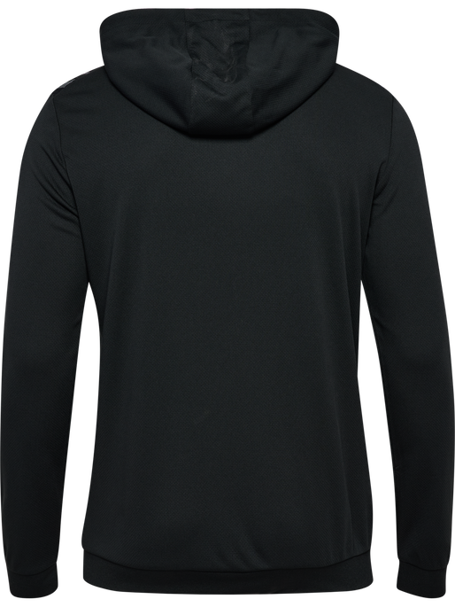 hmlAUTHENTIC PL ZIP HOODIE, BLACK hmlAUTHENTIC PL ZIP HOODIE, BLACK, packshot