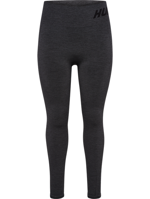 hmlTE CURVE SEAMLESS MW TIGHTS, BLACK MELANGE hmlTE CURVE SEAMLESS MW TIGHTS, BLACK MELANGE, packshot