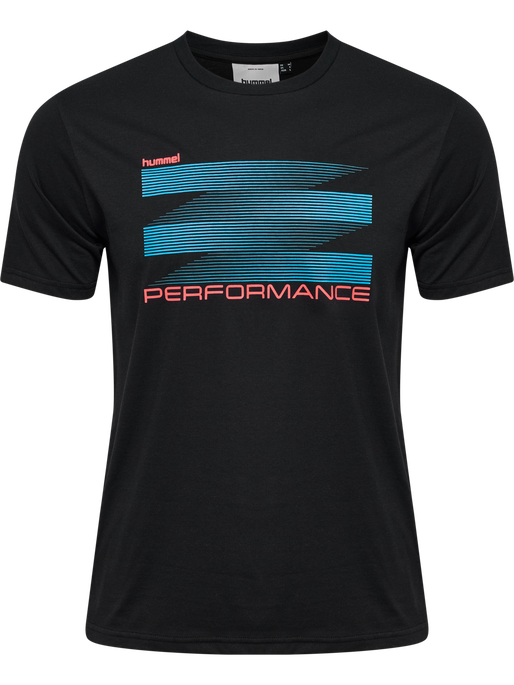 hmlPULSE GRAPHIC T-SHIRT S/S, BLACK hmlPULSE GRAPHIC T-SHIRT S/S, BLACK, packshot