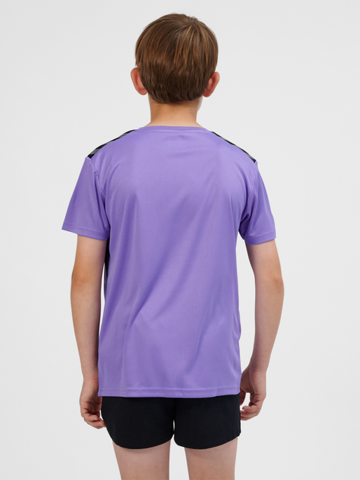 hmlAUTHENTIC PL JERSEY S/S KIDS, DAHLIA PURPLE/ASPHALT, model