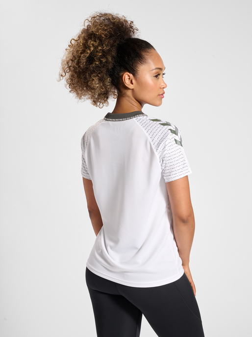 hmlONGRID POLY JERSEY S/S WO, WHITE, model