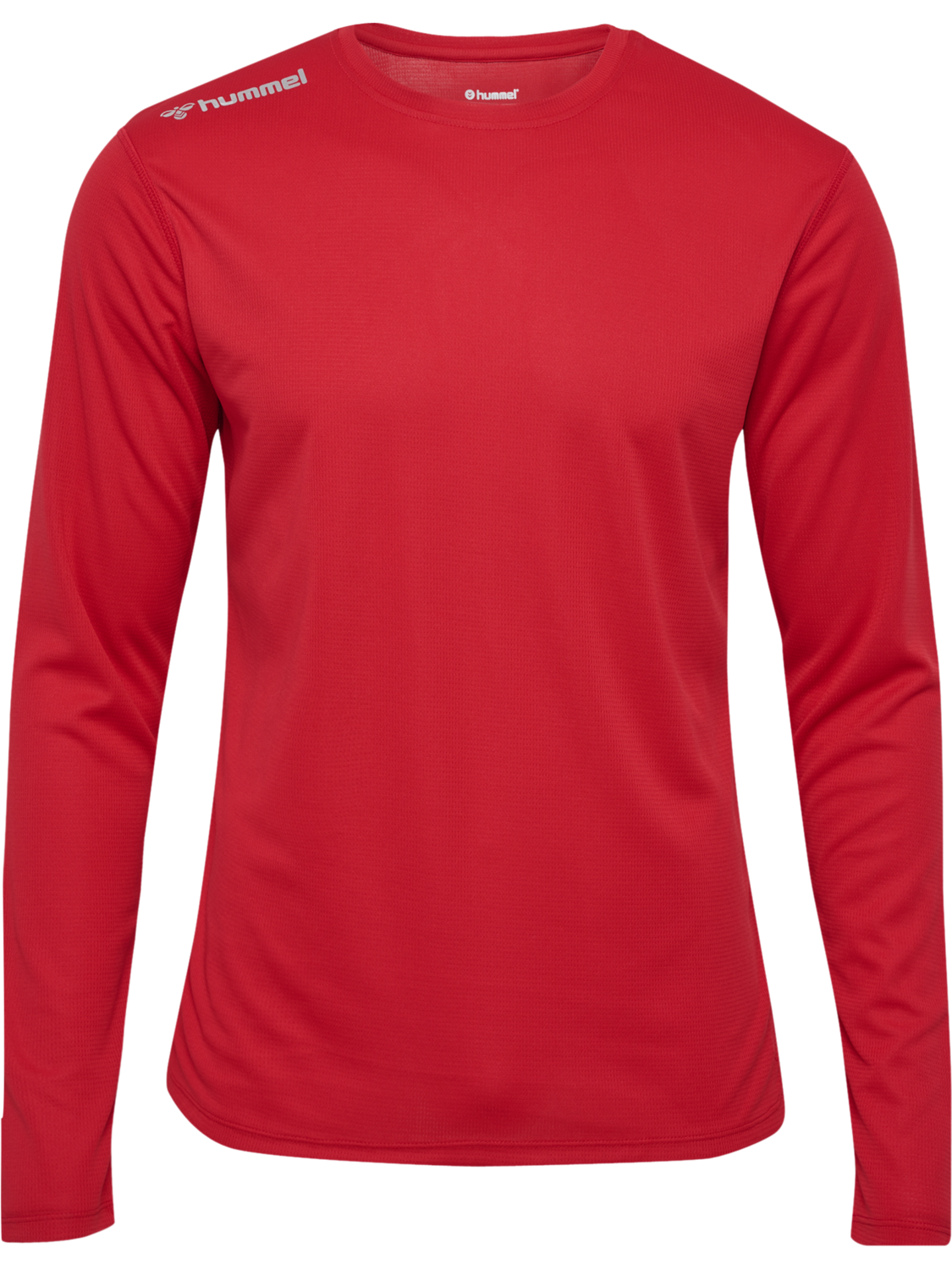 hmlRUN JERSEY L/S, TANGO RED, packshot