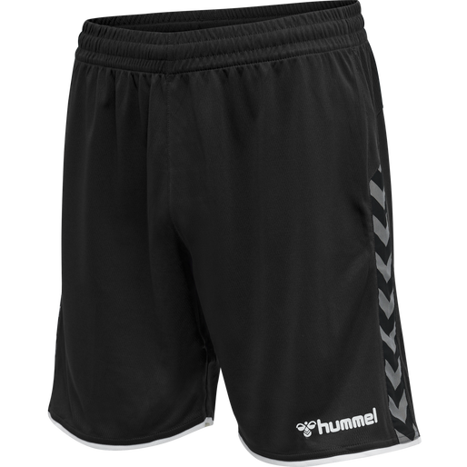 hmlAUTHENTIC POLY SHORTS, BLACK/WHITE, packshot