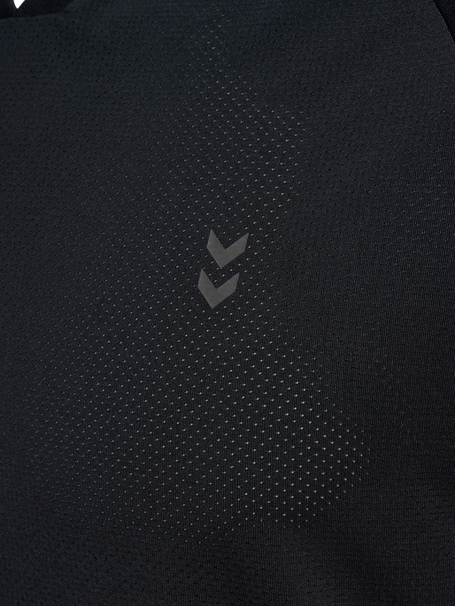 hmlPULSE MESH T-SHIRT S/S, BLACK/EBONY, packshot