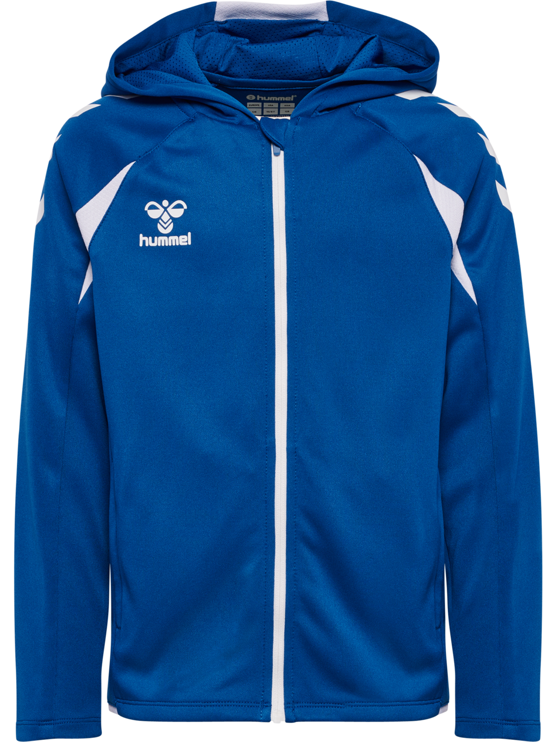 hmlCORE 2.0 ZIP HOODIE KIDS, TRUE BLUE/WHITE, packshot