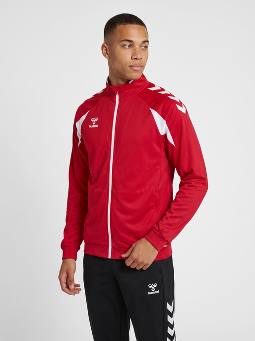 hmlCORE 2.0 TRACK ZIP JACKET, TRUE RED/WHITE, model