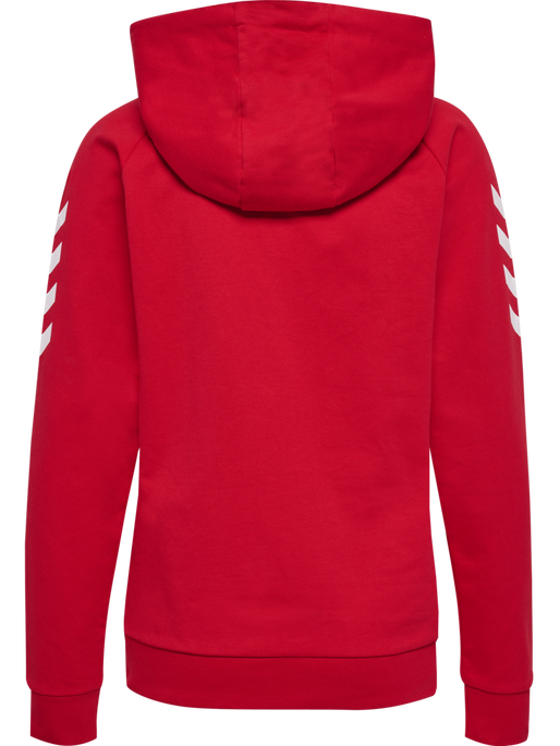 HMLGO COTTON ZIP HOODIE WOMAN, TRUE RED, packshot