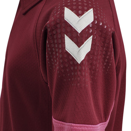 hmlLEAD FUNCTIONAL KIDS POLO, BIKING RED, packshot