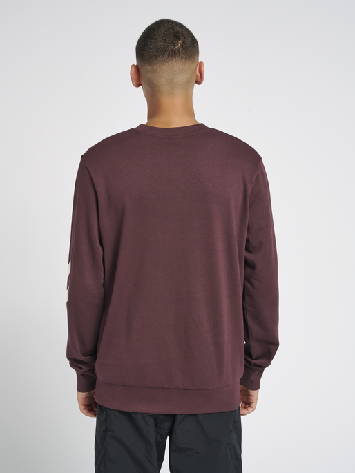 hmlLEGACY SWEATSHIRT, FUDGE, model