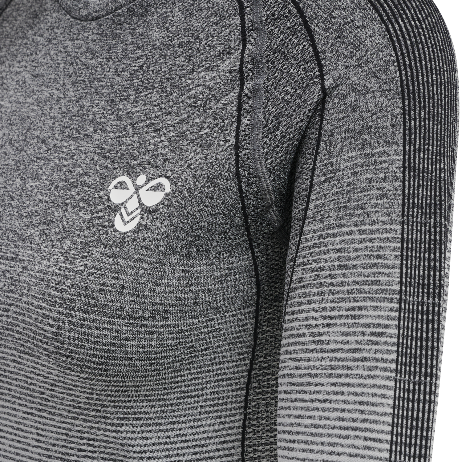 hmlGG12 TRAINING SEAMLESS L/S WOMAN, BLACK MELANGE, packshot