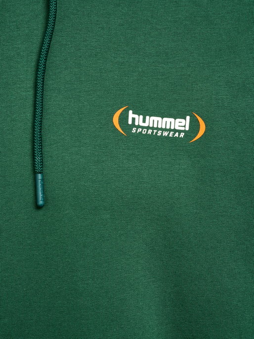 hmlFELIX LOOSE HOODIE, DARK GREEN, packshot