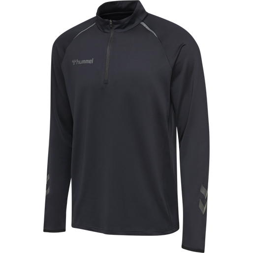 hmlAUTHENTIC PRO HALF ZIP SWEAT, ANTHRACITE, packshot