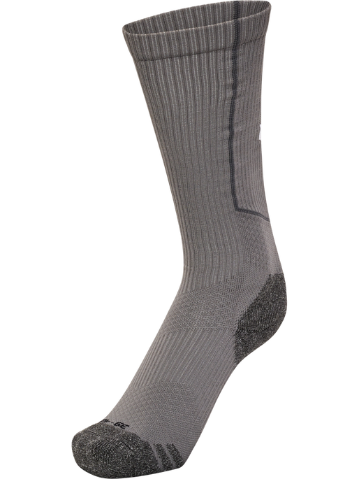 hmlPRO TRAINING SOCKS HIGH, STEEL GRAY/WHITE, packshot