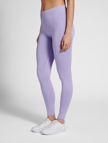 hmlMT MABLEY MID WAIST TIGHTS, LAVENDER, model