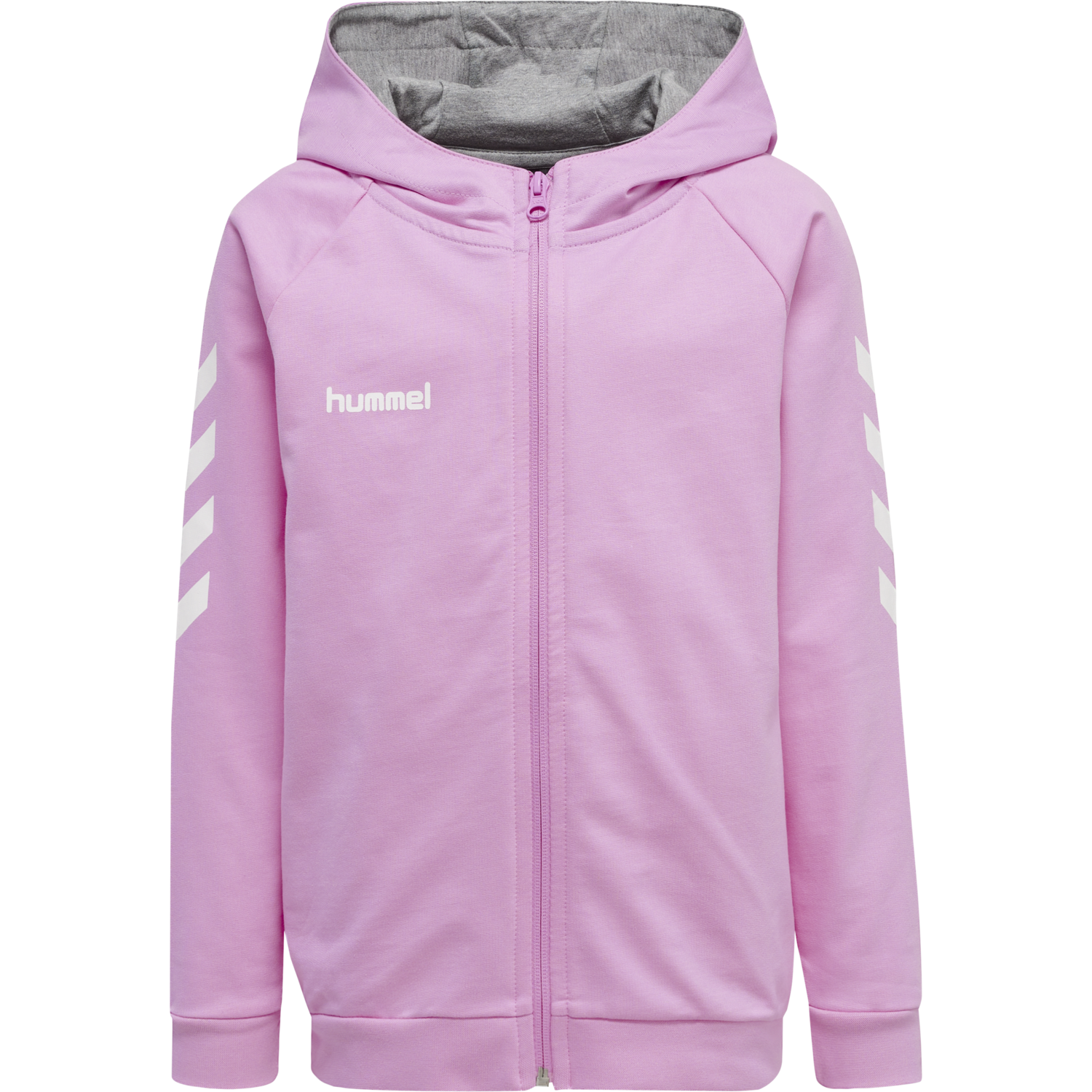 HMLGO KIDS COTTON ZIP HOODIE, ORCHID, packshot
