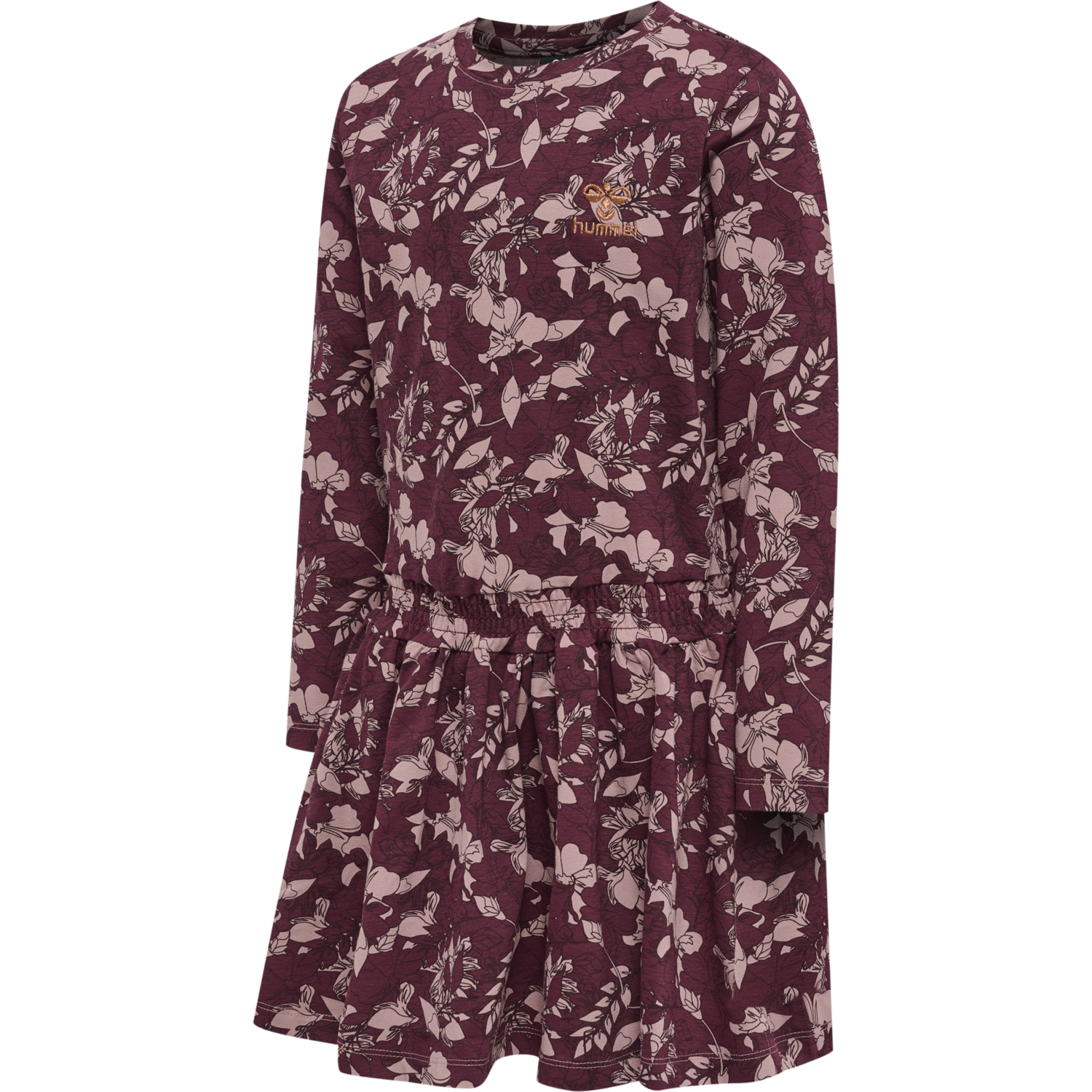 hmlHAZEL DRESS L/S, WINDSOR WINE, packshot