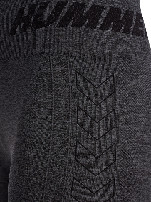 hmlTE CURVE SEAMLESS MW TIGHTS, BLACK MELANGE hmlTE CURVE SEAMLESS MW TIGHTS, BLACK MELANGE, packshot