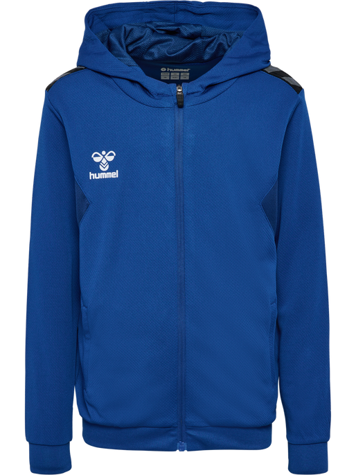 hmlAUTHENTIC PL ZIP HOODIE KIDS, TRUE BLUE, packshot