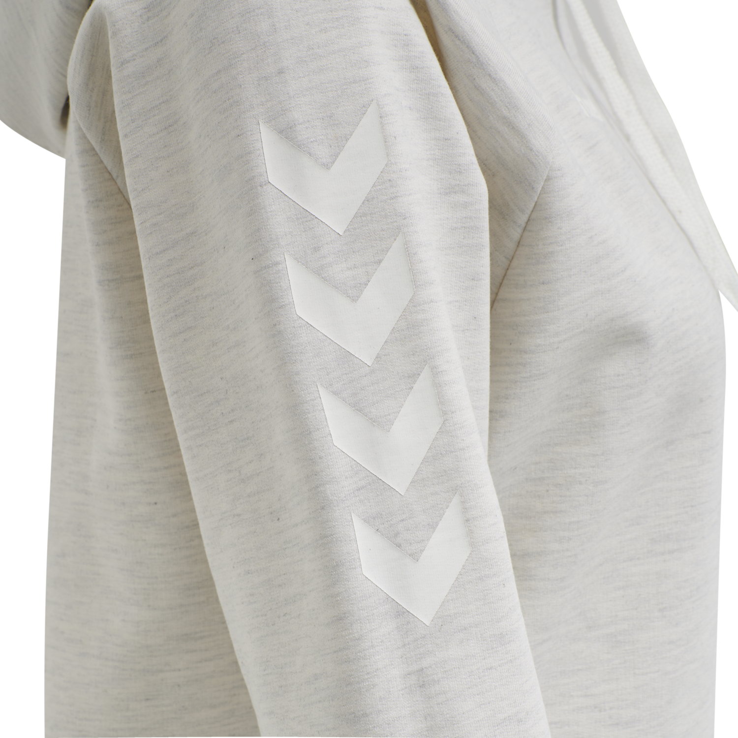 HMLGO COTTON HOODIE WOMAN, EGRET MELANGE, packshot