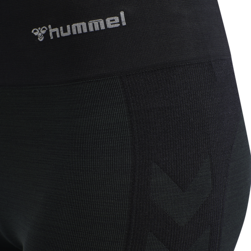 hmlCLEA SEAMLESS CYCLING SHORTS, BLACK MELANGE, packshot