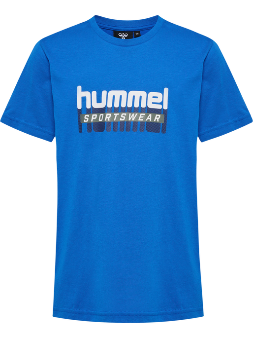 hmlTUKAS T-SHIRT S/S, BLUE LOLITE, packshot