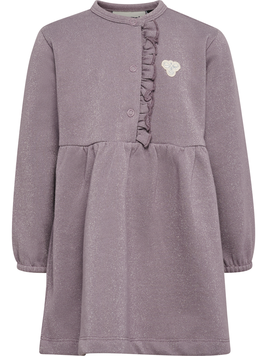 hmlMINI REG GLITTER DRESS L/S, GRAY RIDGE, packshot