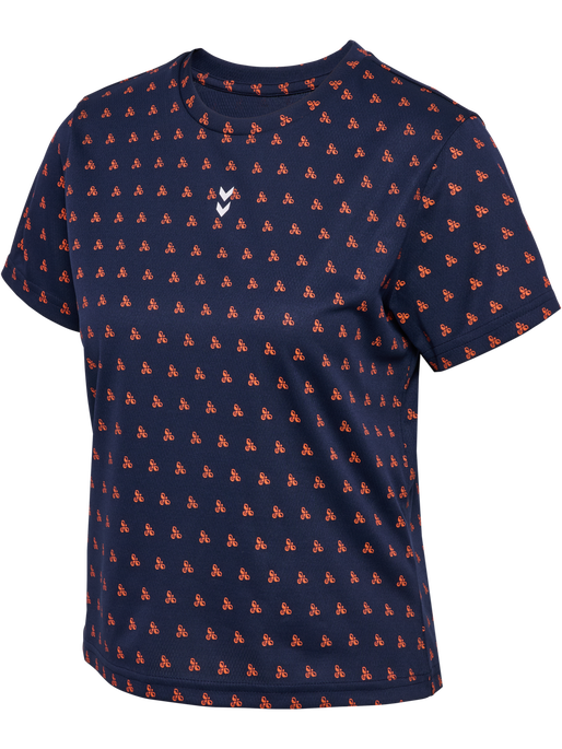 hmlFAST WORKOUT W T-SHIRT S/S, DRESS BLUES, packshot