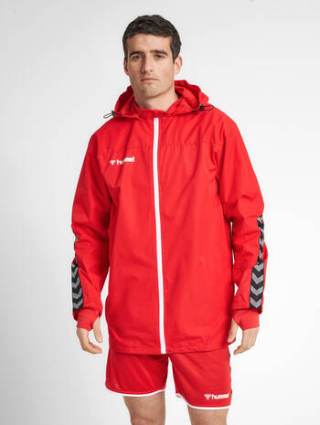 hmlAUTHENTIC ALL-WEATHER JACKET, TRUE RED, model