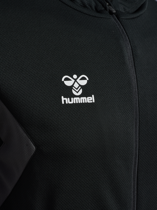 hmlAUTHENTIC PL ZIP HOODIE, BLACK hmlAUTHENTIC PL ZIP HOODIE, BLACK, packshot