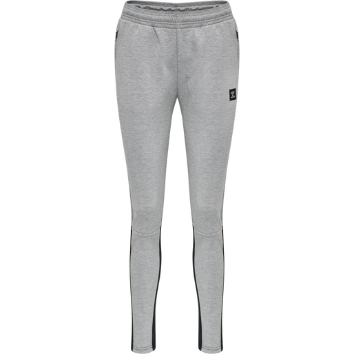 hmlESSI TAPERED PANTS, GREY MELANGE, packshot