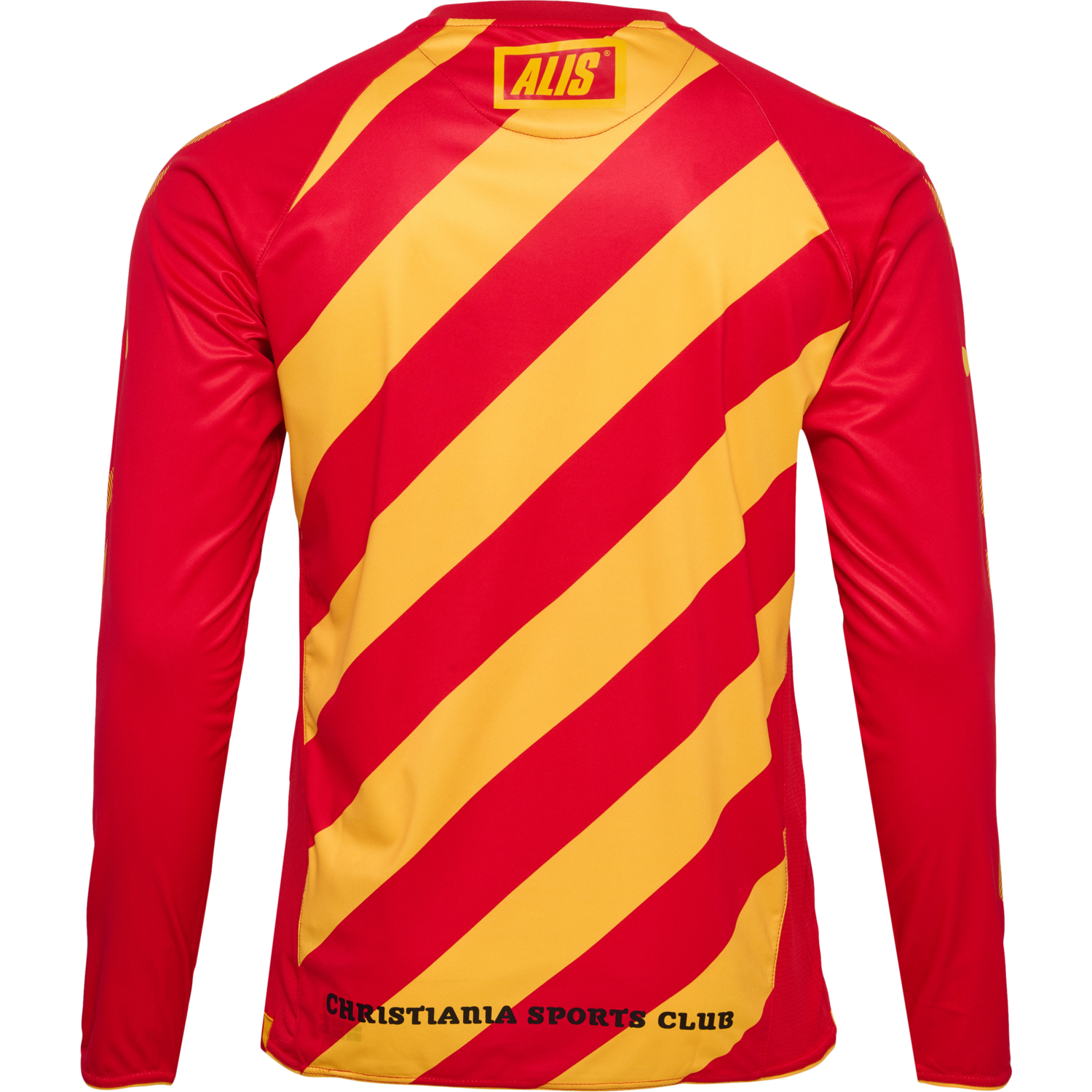 hmlCSC 19-20 HOME JERSEY LS, TRUE RED/SPORTS YELLOW W/SPONS, packshot