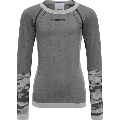 hmlMAX SEAMLESS T-SHIRT L/S, MEDIUM MELANGE, packshot