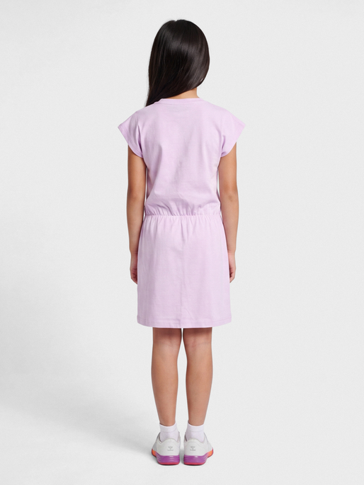hmlFLOWY DRESS S/S, ORCHID BLOOM, model
