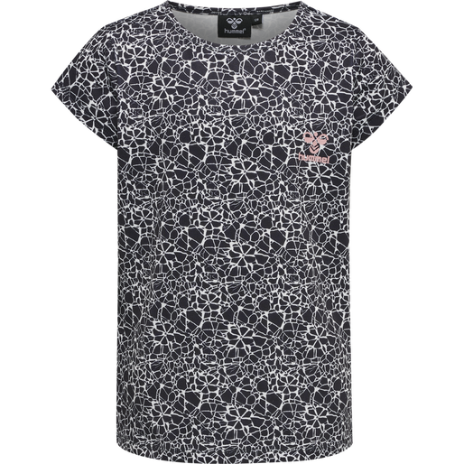 hmlNANNA T-SHIRT S/S, BLACK/WHITE hmlNANNA T-SHIRT S/S, BLACK/WHITE, packshot