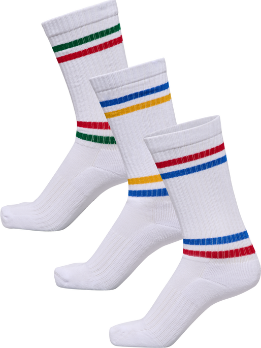 hml3-PACK SOCKS CHEVRON HIGH RETRO, WHITE/BARBADOSCHERRY/EDEN/SKYD hml3-PACK SOCKS CHEVRON HIGH RETRO, WHITE/BARBADOSCHERRY/EDEN/SKYD, packshot