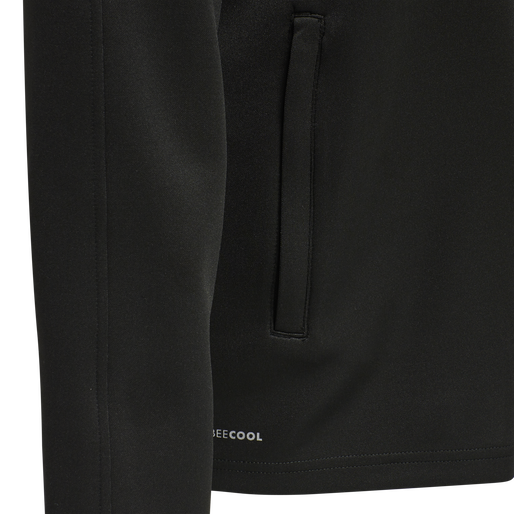 hmlCORE XK POLY ZIP SWEAT WOMAN, BLACK/BLACK hmlCORE XK POLY ZIP SWEAT WOMAN, BLACK/BLACK, packshot