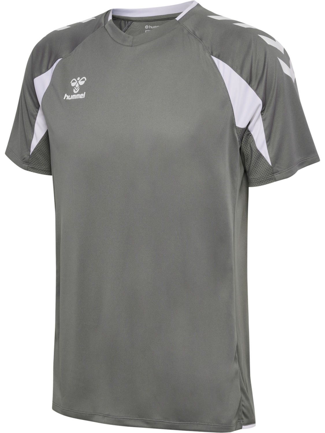 hmlCORE 2.0 JERSEY S/S, STEEL GRAY/WHITE, packshot