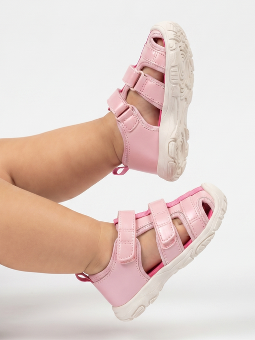 SANDAL VELCRO INFANT, PALE LILAC, model