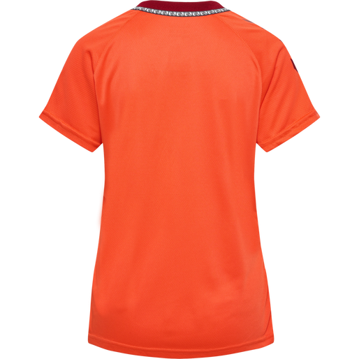 hmlONGRID POLY JERSEY S/S WO, NASTURTIUM/RHUBARB, packshot