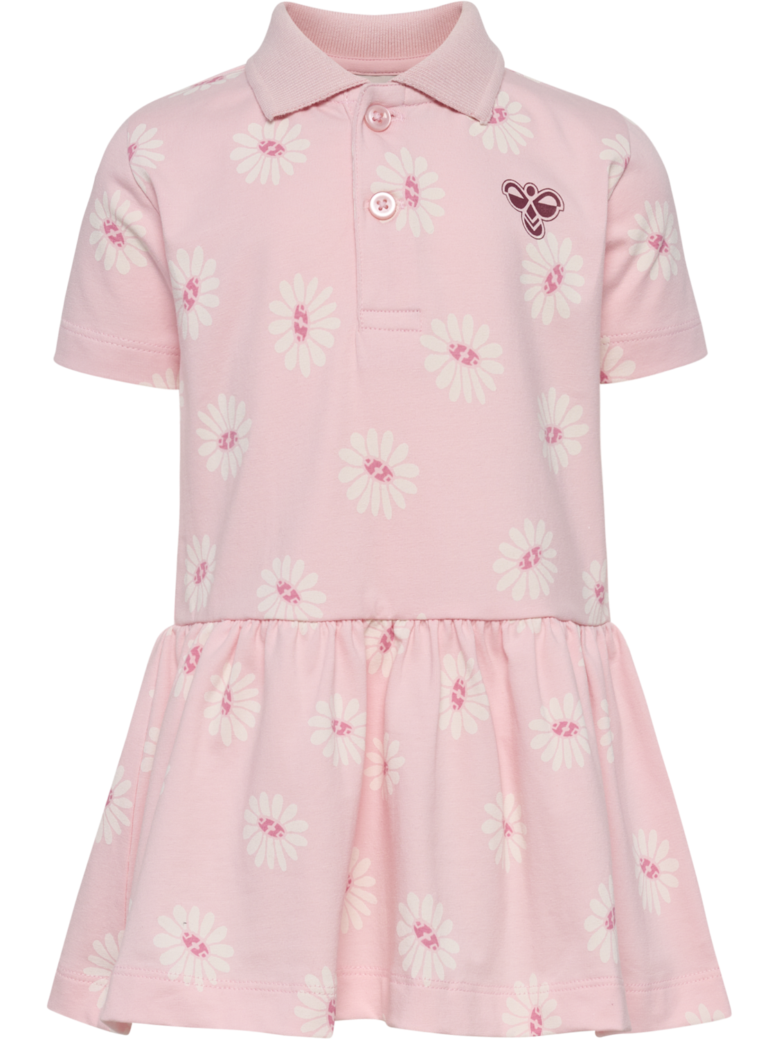 hmlMINI REG FLOWER POLO DRESS S/S, PALE LILAC, packshot